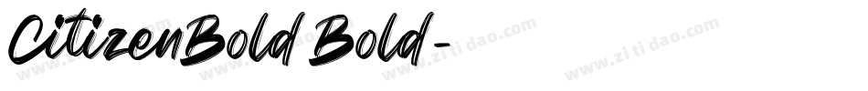 CitizenBold Bold字体转换